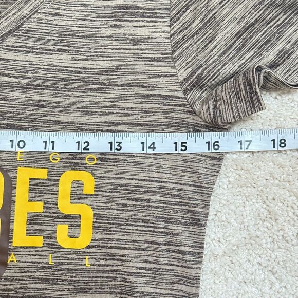 SOLD Nike MLB San Diego Padres Dri-FIT VNeck Shirt Baseball Top Heather Brown XS - Picture 10 of 12